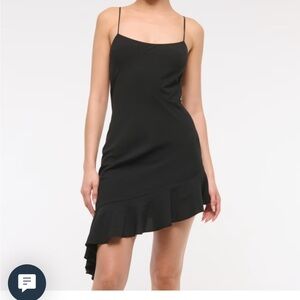 Asymmetrical Clasp-Back Midi Dress Abercrombie
